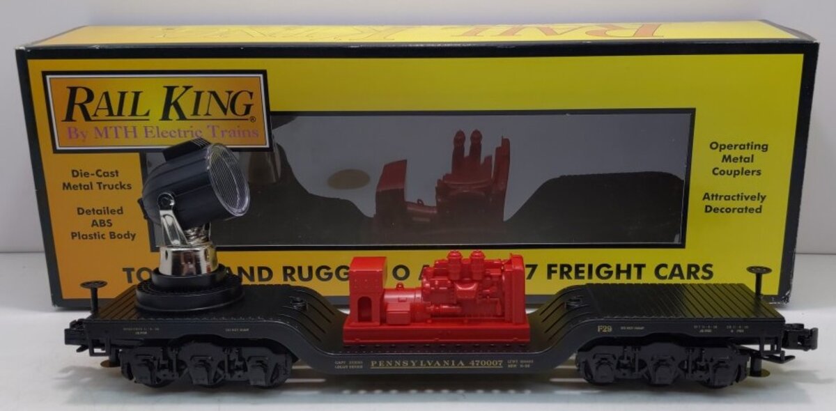 MTH 30-79418 O Pennsylvania Die-Cast Operating Searchlight Car