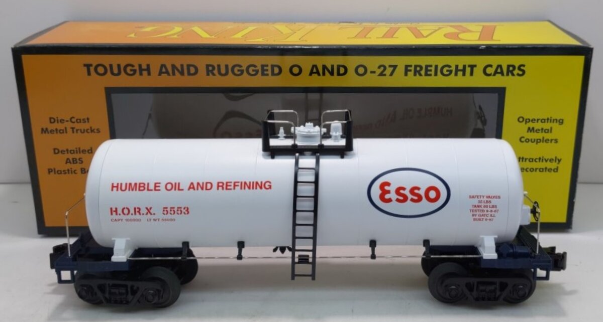 MTH 30-73393 O Gauge ESSO "Humble Oil & Refining" Modern Tank Car #5553