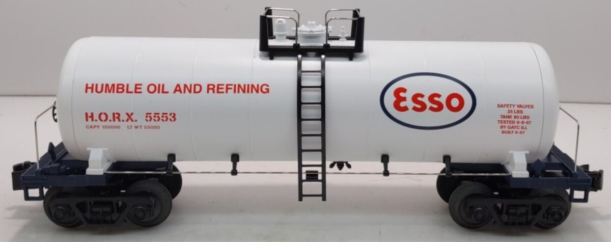 MTH 30-73393 O Gauge ESSO "Humble Oil & Refining" Modern Tank Car #5553