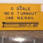 Right-of-Way 148 O 2-Rail No. 6 Right Hand Turnout/Switch Kit