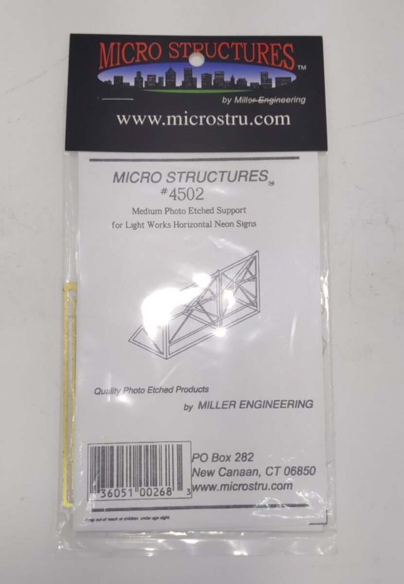 Micro Structures 4502 HO Sign Support HO Model Building Kit