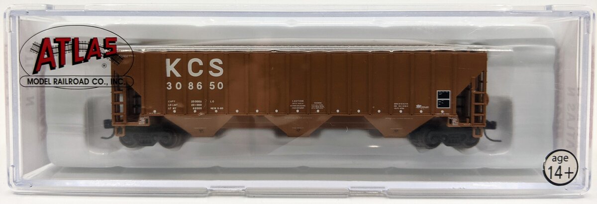 Atlas 50000309 N Scale Kansas City Southern Thrall 4750 Covered Hopper #308650