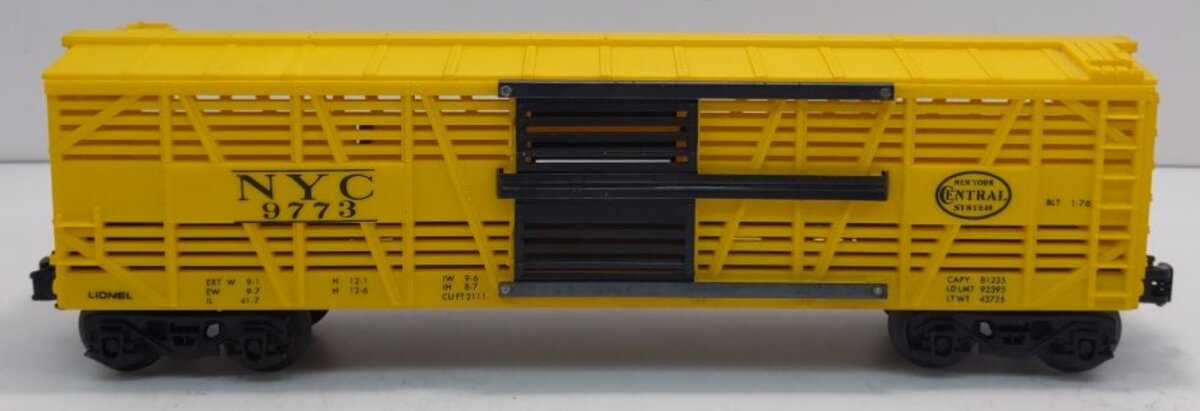 Lionel 6-9773 O Gauge New York Central Cattle Car