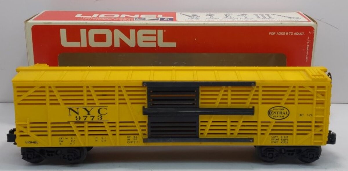 Lionel 6-9773 O Gauge New York Central Cattle Car