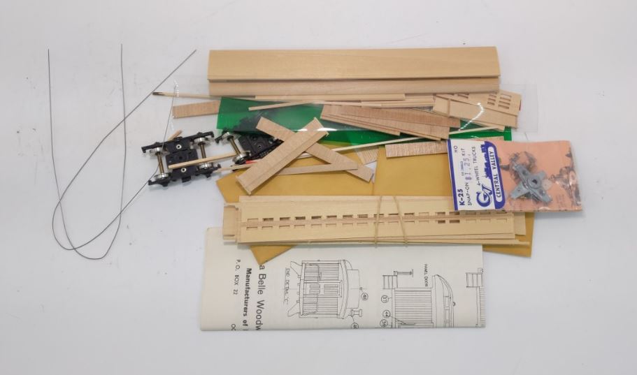 LaBelle Woodworking Co. HO-12 1886 50'' Open Platform 50'' Combine Car Kit