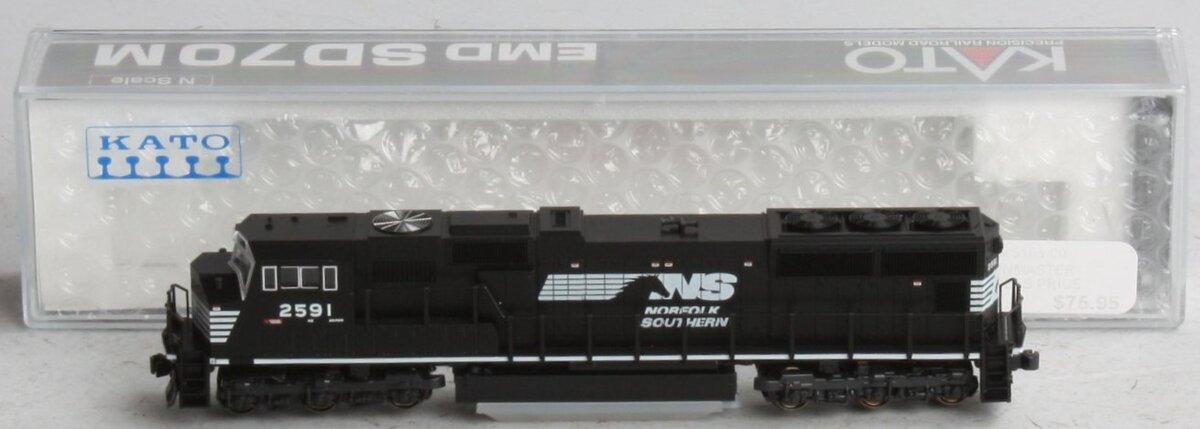 Kato 176-7501 N Scale NS SD70M #2591 Black w/White Face