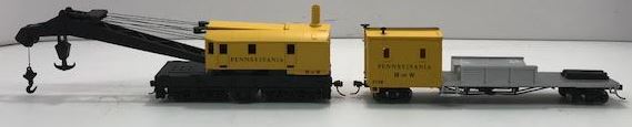 Bachmann 16114 HO Scale Pennsylvania 250-Ton Steam Crane & Boom Tender #3158