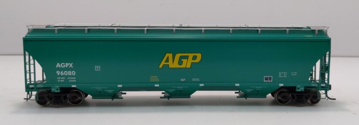 Athearn G4253 HO Scale A.G.P. Trinity 5161 Cu.Ft. 3 Bay Covered Hopper #96080