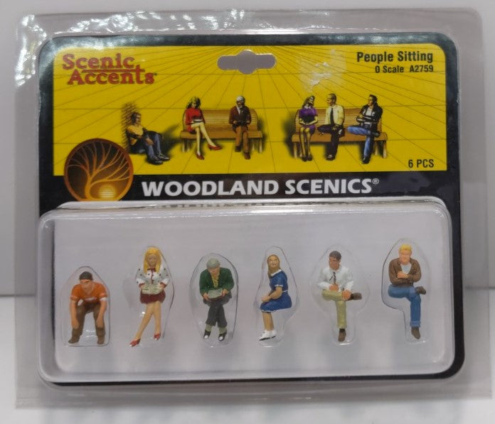 Woodland Scenics A2759 O Seated People Figures (Set of 6)