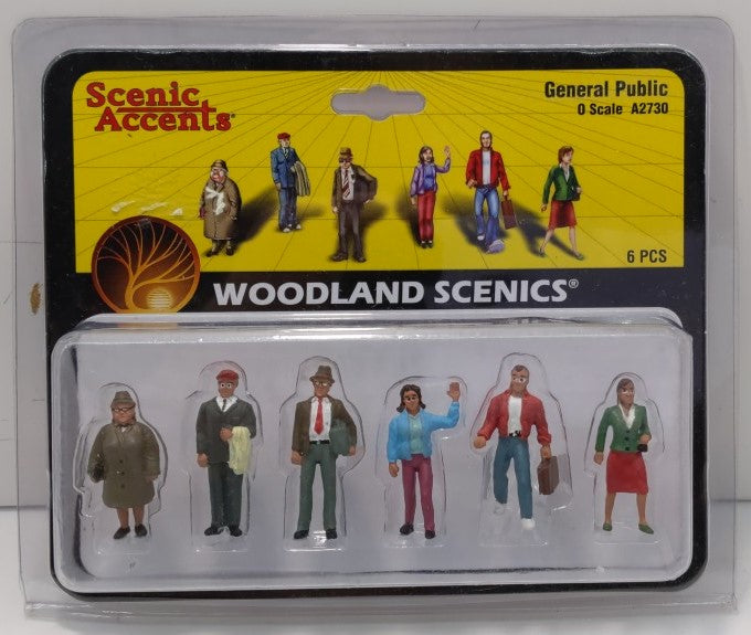 Woodland Scenics A2730 O Scale General Public People Figures(Set of 6)