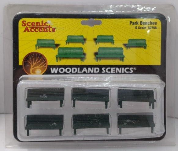 Woodland Scenics A2758 O Scenic Accents Park Benches (Pack of 6)