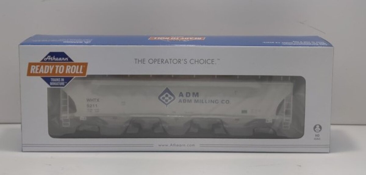 Athearn 89607 HO ADM Milling Trinity 3-Bay Covered Hopper #5211