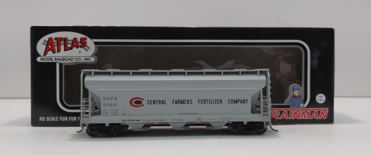 Atlas 20001138 HO Central Farmers Fertilizer Covered Hopper #62691