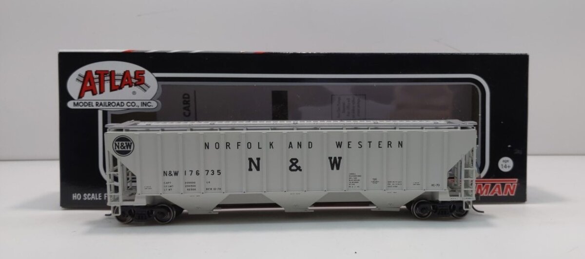 Atlas 20003938 HO Norfolk & Western Thrall 4750 Covered Hopper Car #176735