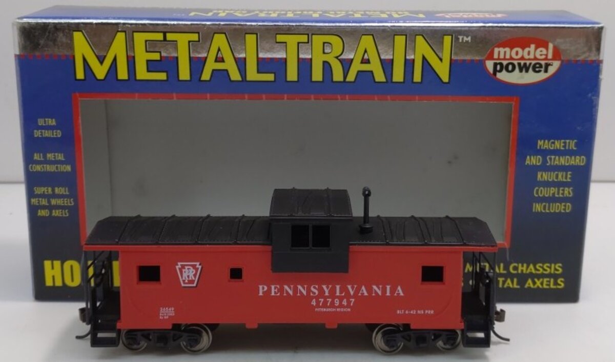 Model Power 2272 HO PRR 34' Metal Cuppola Caboose #477947