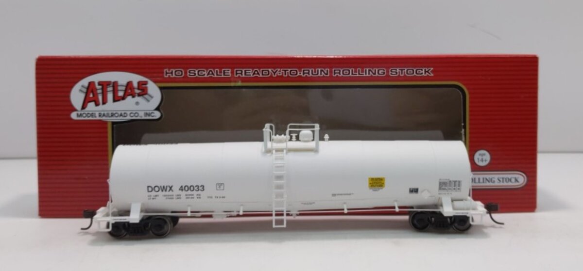 Atlas 20003167 HO Scale DOW 23,500-Gallon Tank Car #40033