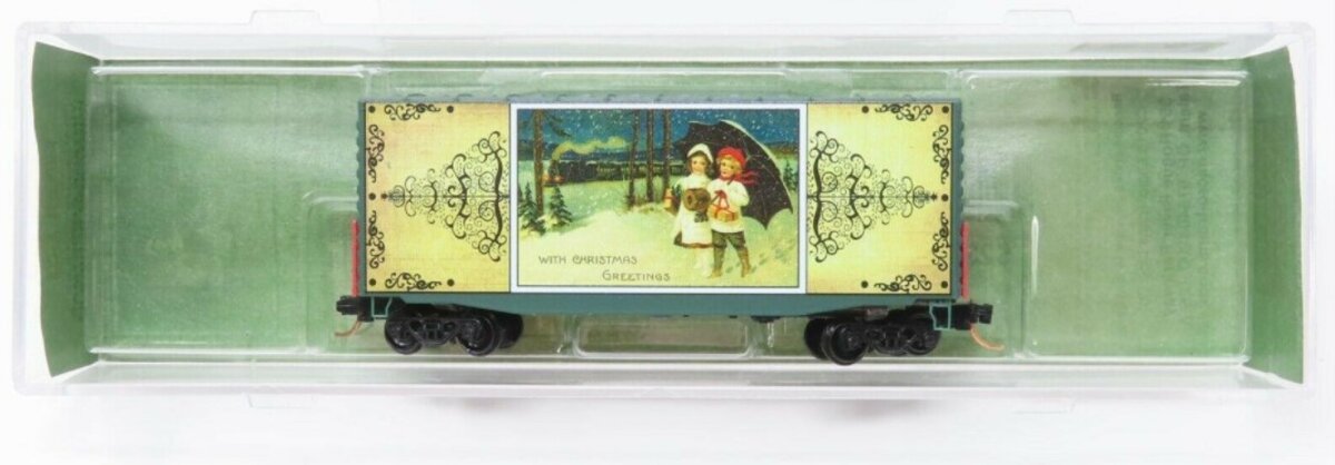 Micro-Trains 10100814 N Christmas Postcard 40' Single Door Hi-Cube Boxcar #4