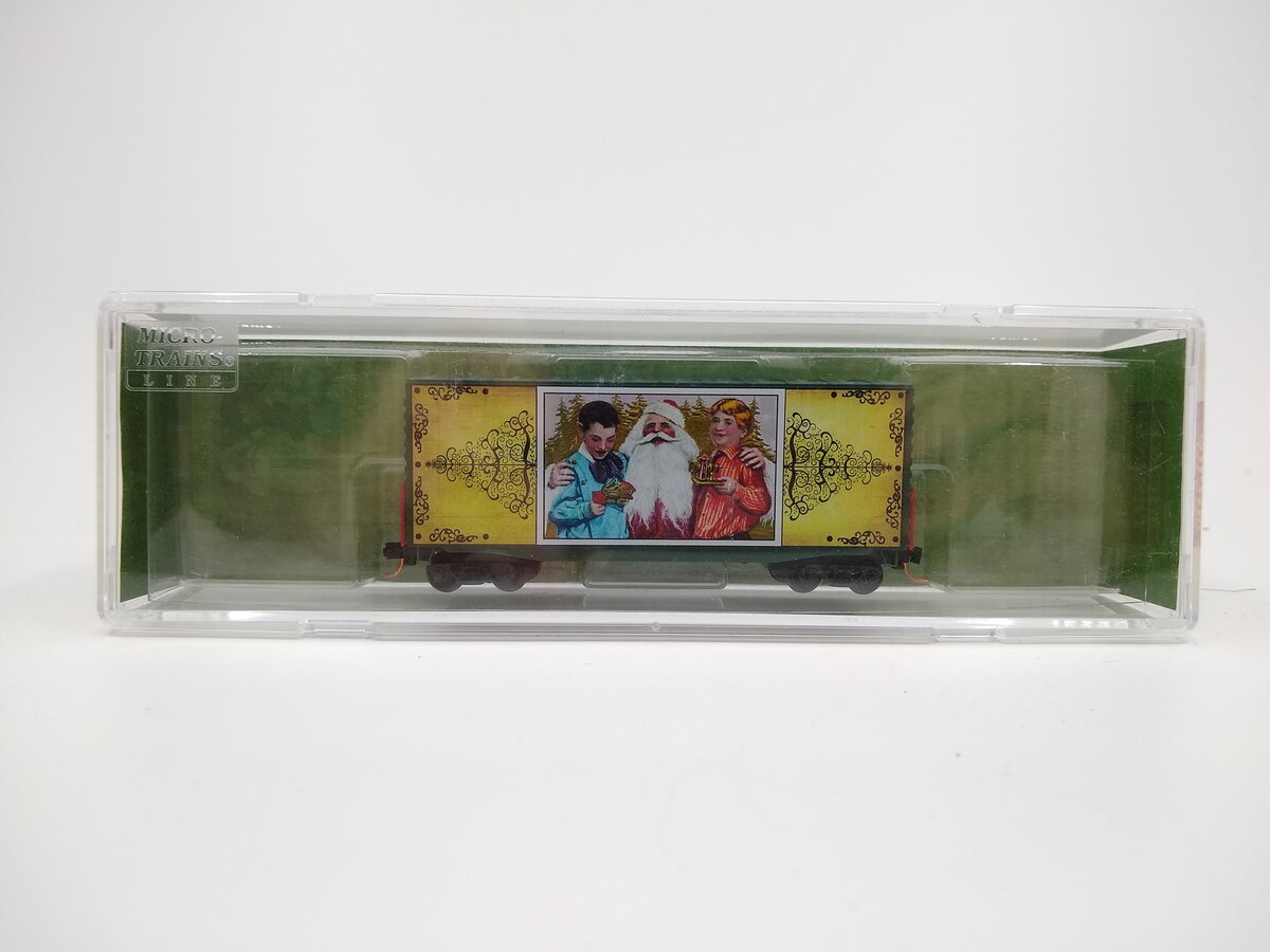 Micro-Trains 10100816 N Christmas Postcard 40' Single Door Hi-Cube Boxcar #6