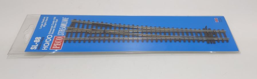 Peco SL-88 HO/OO Code 100 12° Large Radius Insulfrog Right Hand Switch Turnout