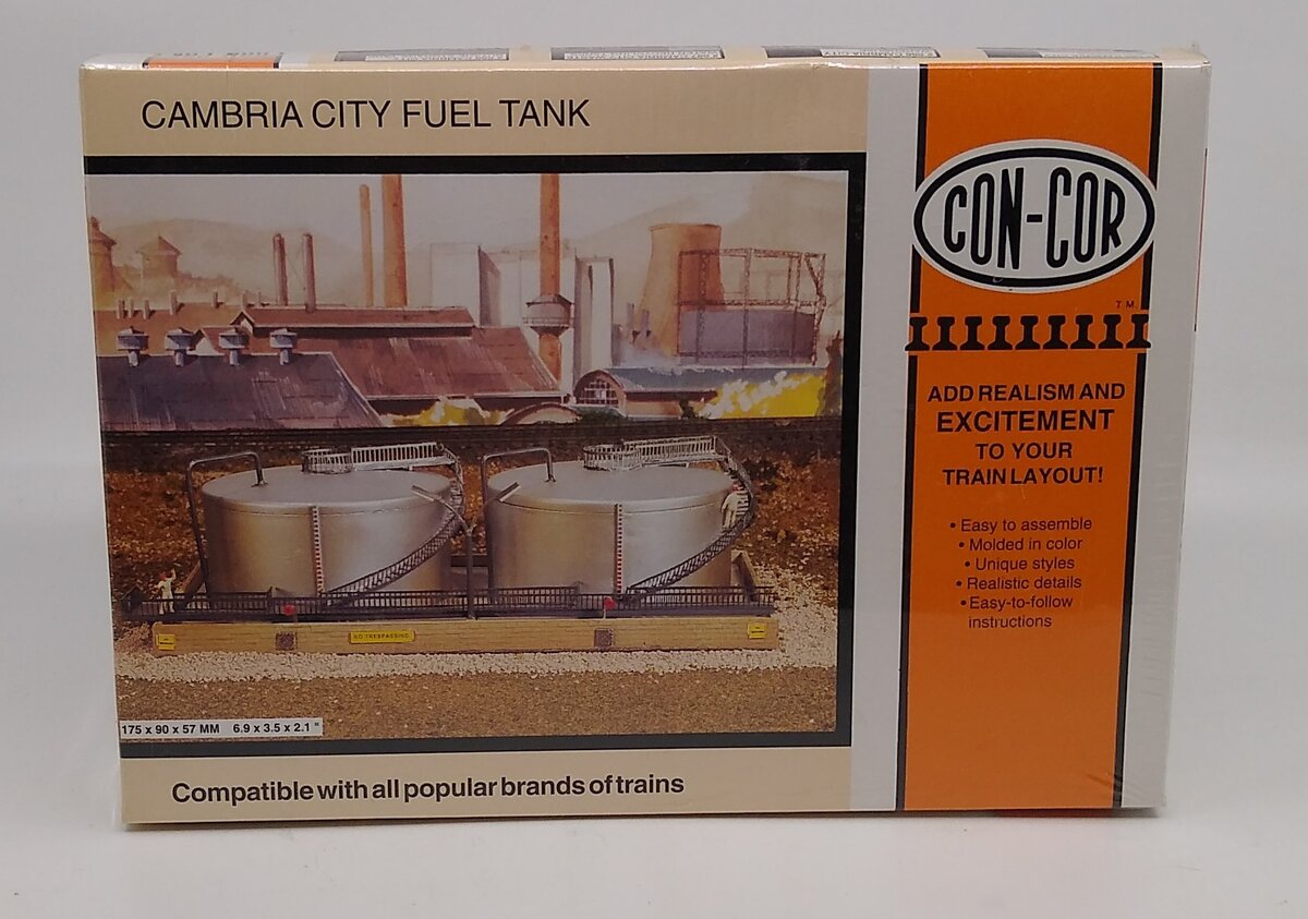 Con-Cor 692 N Scale Cambria City Fuel Oil Depot Building Kit