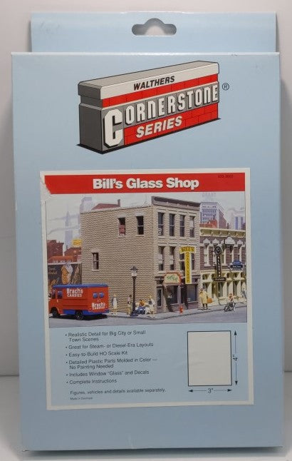 Walthers 933-3002 HO Bill's Glass Shop Cornerstone Series Structure Kit
