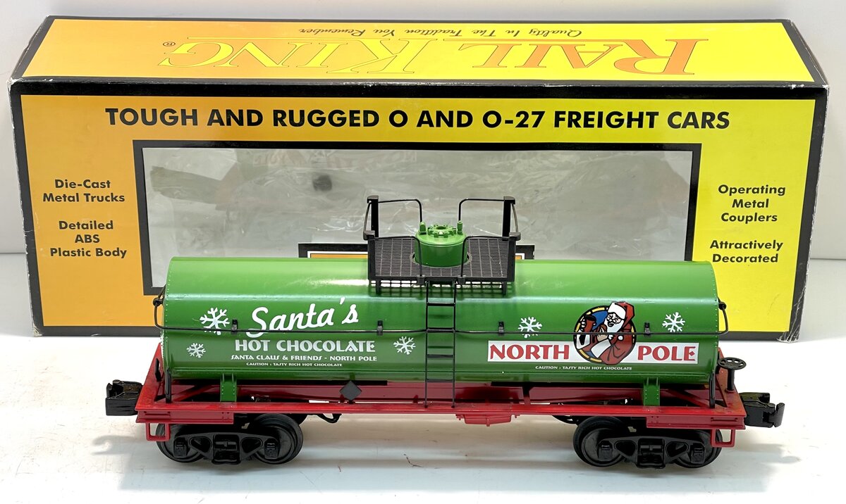 MTH 30-73321 O Gauge Santa's Hot Chocolate Smoking Tank Car