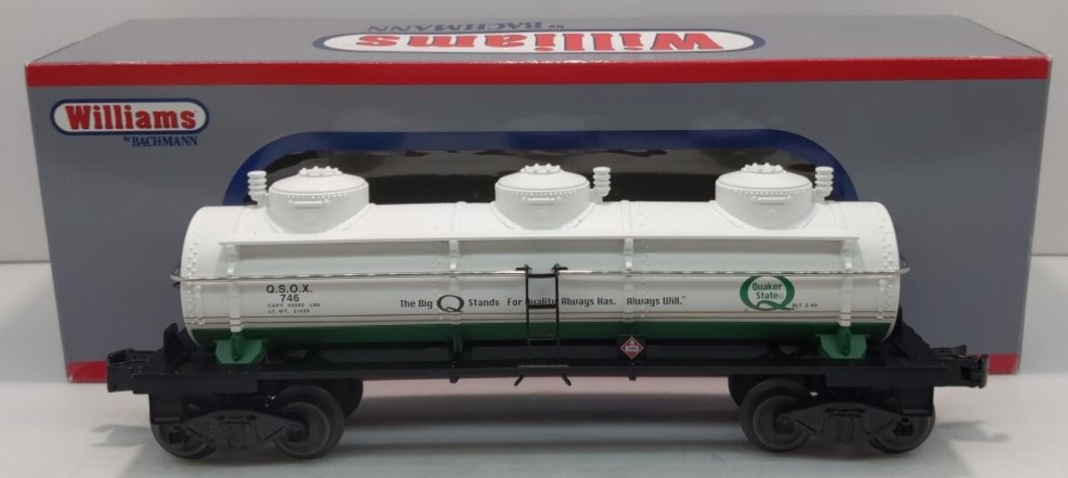 Williams 47107 O Quaker State 3-Dome Tank Car #746