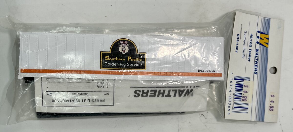 Walthers 933-1401 HO Southern Pacific 45/102 Trailer Kit