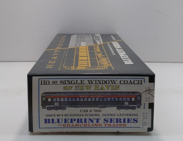 Branchline 5117 HO New Haven 80' Single Window Coach #7818