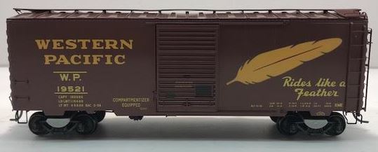 Kadee 4822 HO Western Pacific PS-1 40' Boxcar with 7' Youngstown Door #19521