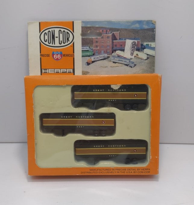 Con-Cor 004-005120 N Great Northern 1950's Piggyback Trailers (Set of 3)