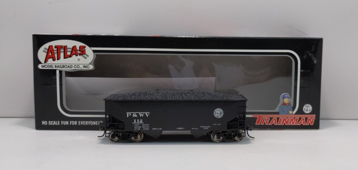 Atlas 20000994 HO Pittsburgh & West Virginia Trainman 2-Bay Offset Hopper #112