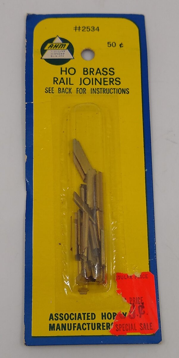 AHM 2534 HO Scale Brass Rail Joiners