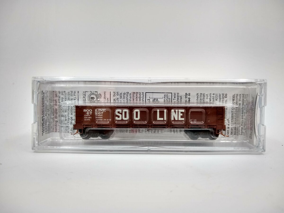 Micro-Trains 08300020 N Soo Line 40' Drop Bottom Gondola w/Pulpwood Load #67267
