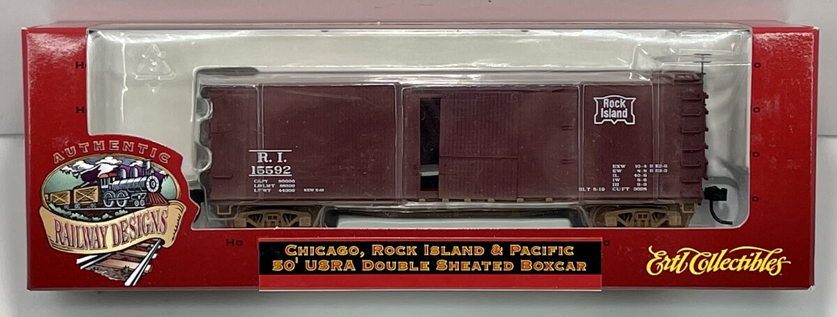 Ertl 3321 HO Chicago Rock Island & Pacific 50' USRA Double Sheathed Boxcar#15592