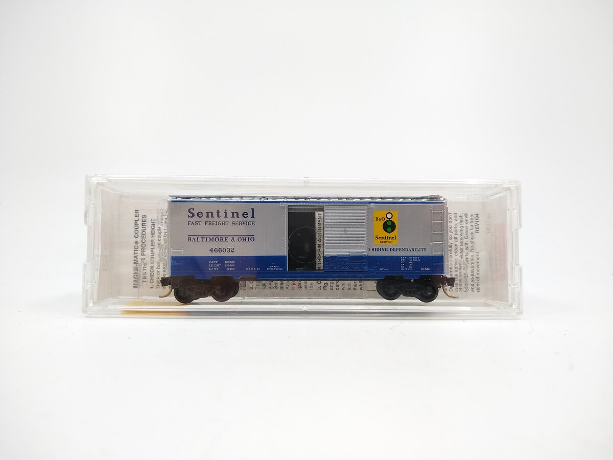 Micro-Trains 02000256 N Baltimore & Ohio Sentinel 40' Single Door Boxcar #466032