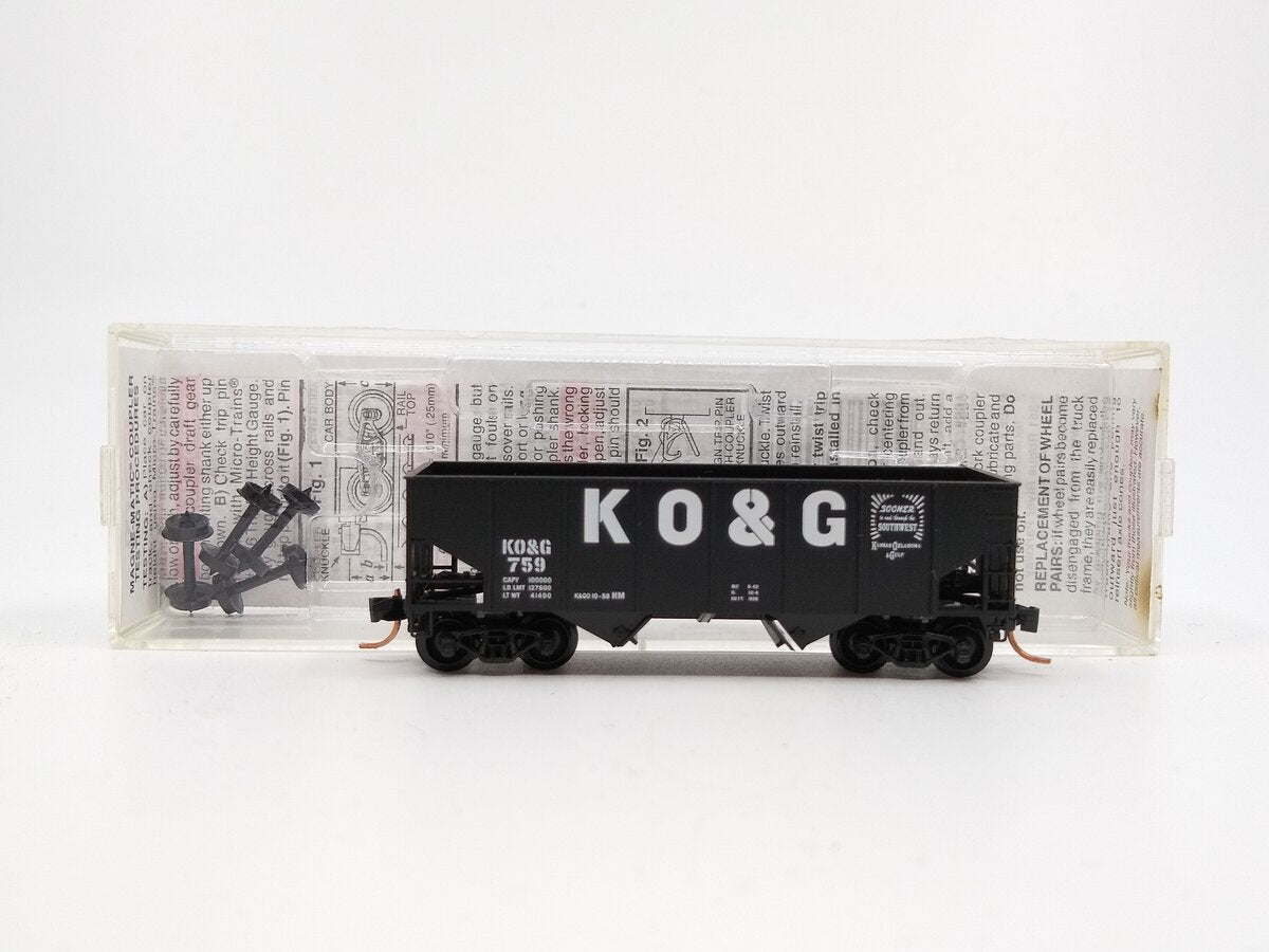 Micro-Trains 05600360 N Kansas Okahoma & Gulf 33' Twin Bay Rib Side Hopper #759