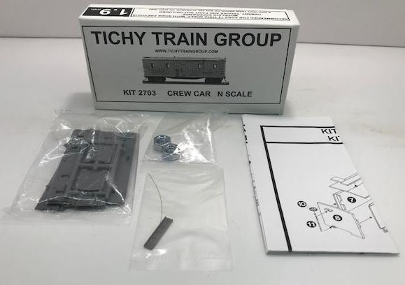 Tichy 2703 N Scale Crew Car Converted Double Sheathed Boxcar Kit