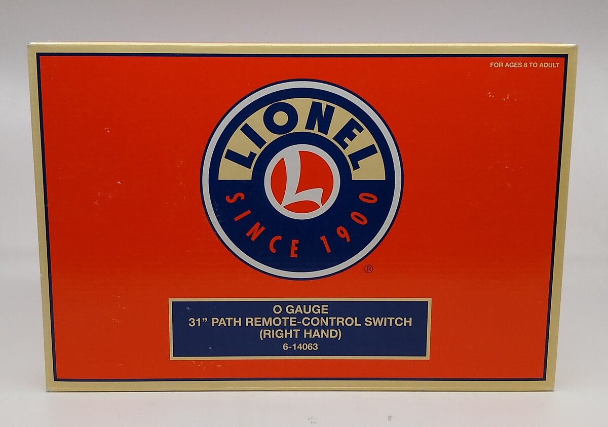 Lionel 6-14063 O 31" Remote-Control 022 Right Hand Switch Turnout