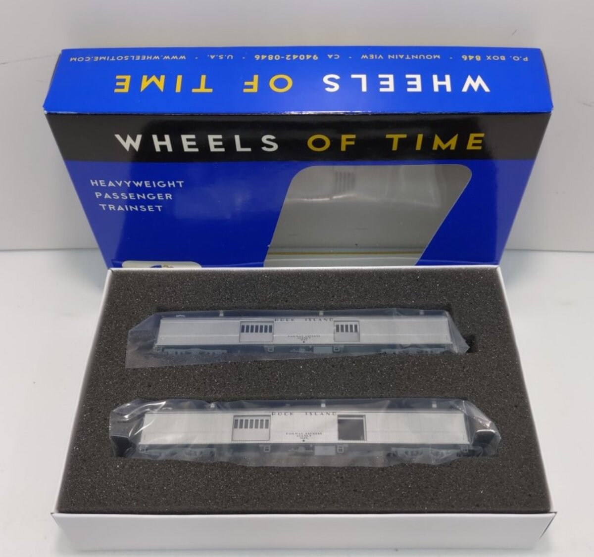 Wheels of Time 308TS N RI 70' Heavyweight Baggage-Express Car (Pack of 2)