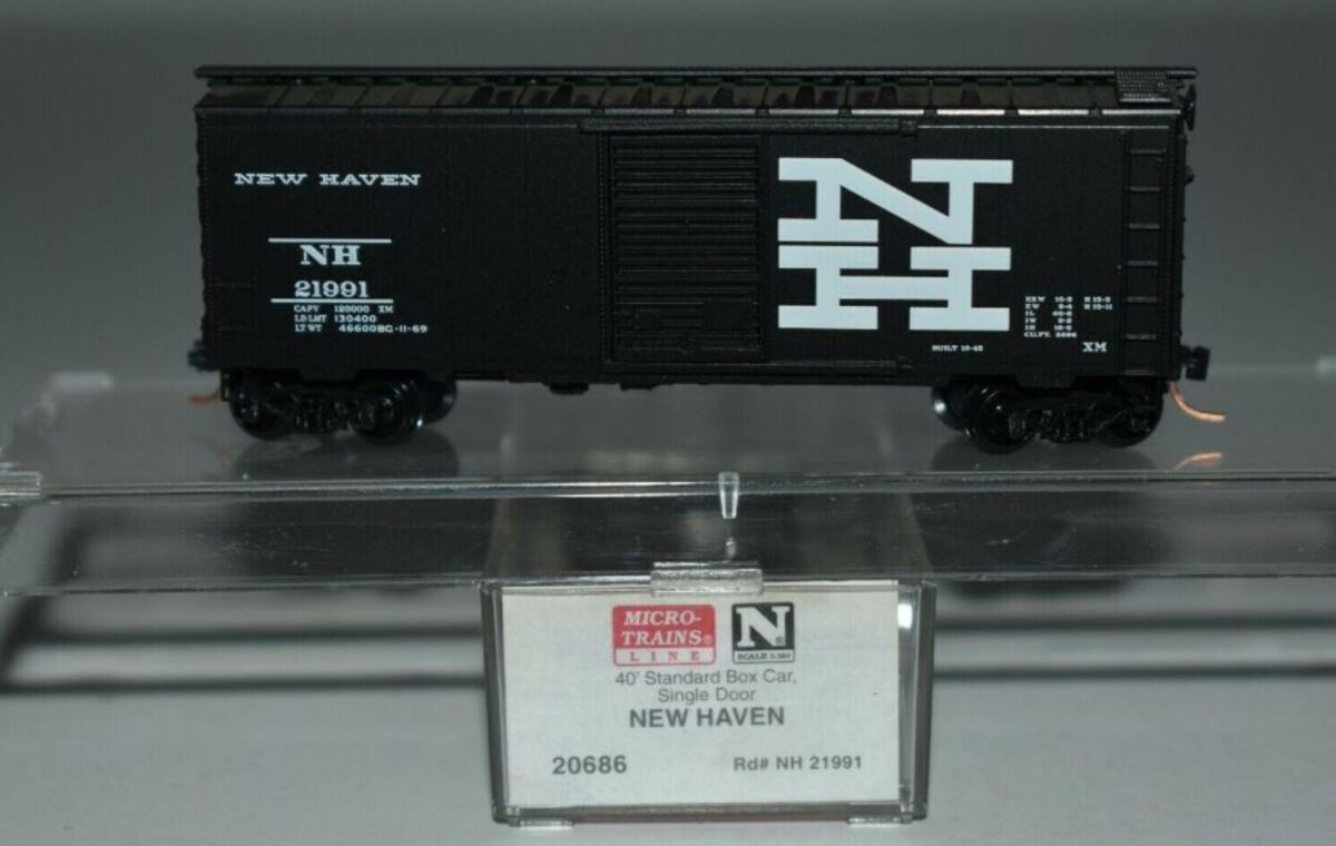 Micro-Trains 02000686 N New Haven Boxcar 40' Standard Single Door Boxcar #21991