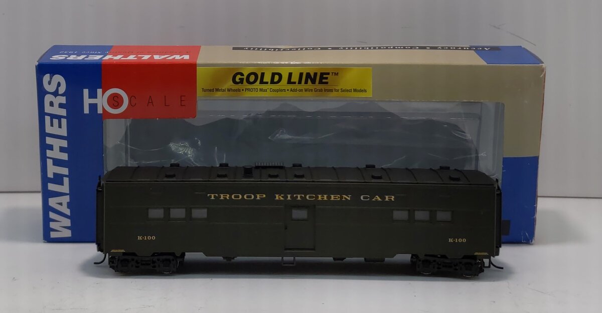 Walthers 932-4181 HO Scale ACF Troop Kitchen Car #K-100