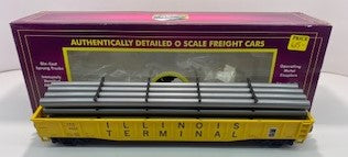 MTH 2098902 O Illinois Terminal Gondola w/Pipe Load