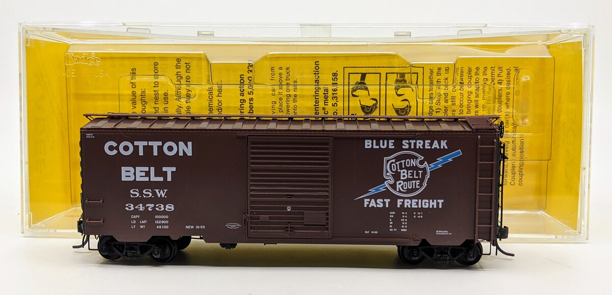 Kadee 5224 HO Cotton Belt 40' PS-1 Boxcar #34738