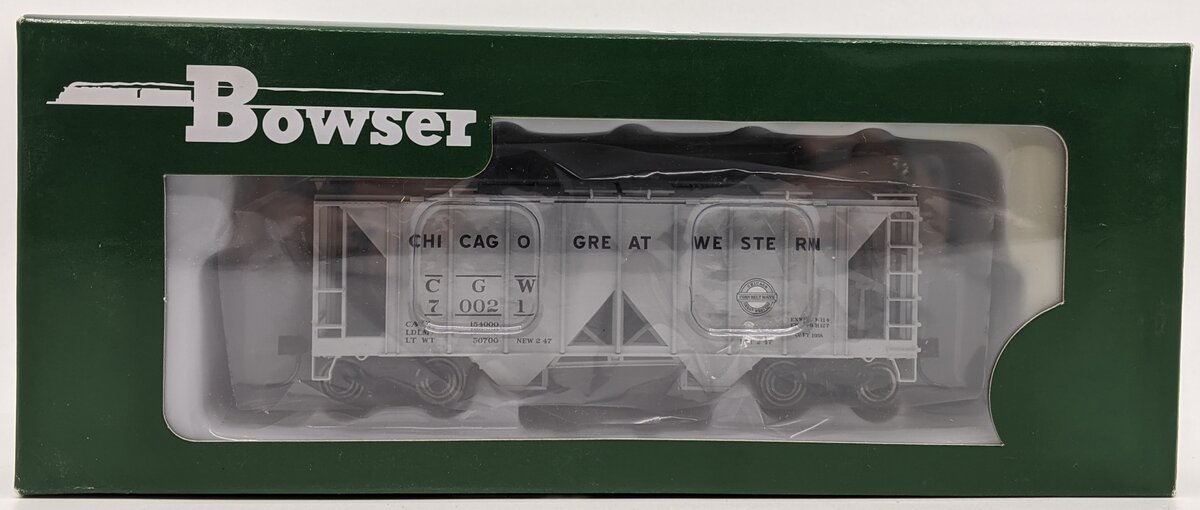 Bowser 41316 HO Chicago Great Western 70-Ton 2-Bay Covered Hopper #70021