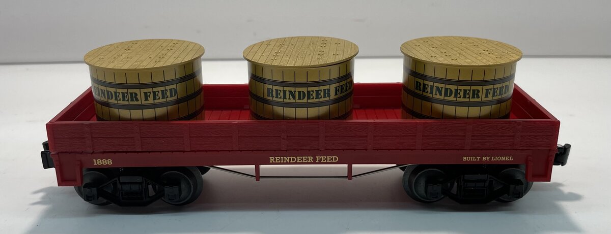 Lionel 6-81990 O Gauge Christmas Gondola with Reindeer Feed Vats #1888