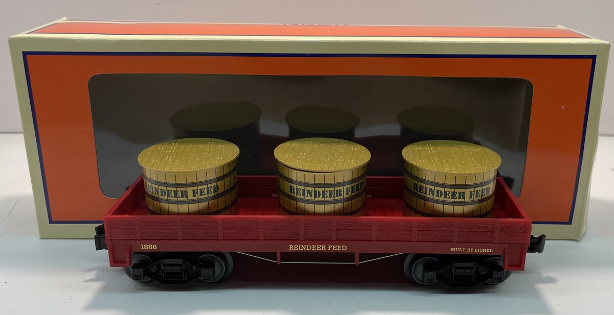 Lionel 6-81990 O Gauge Christmas Gondola with Reindeer Feed Vats #1888