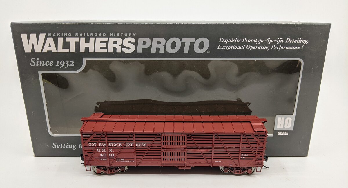 Walthers 920-108803 HO Gotham Stock Express GSX 40' Mather Stock Car RTR #4010