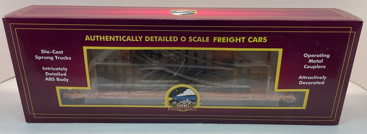 MTH 20-95141 O CSX 60' Flat Car with ScaleTrax O-31 Switch #920681/920683