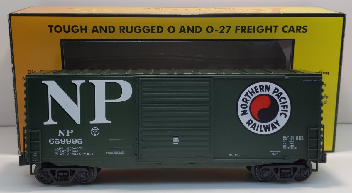 MTH 30-74878 O Northern Pacific RailKing 40' High Cube Box Car